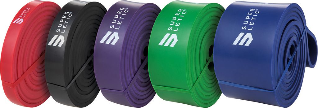 SUPERLETIC Powerbands, Widerstands-Fitness-Bänder, Pullup Produktbild 