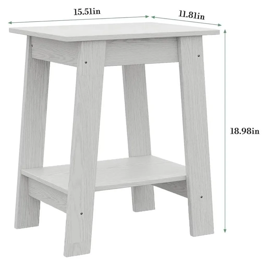 Meuble d'appoint compact blanc fini bois pour optimiser vos rangements