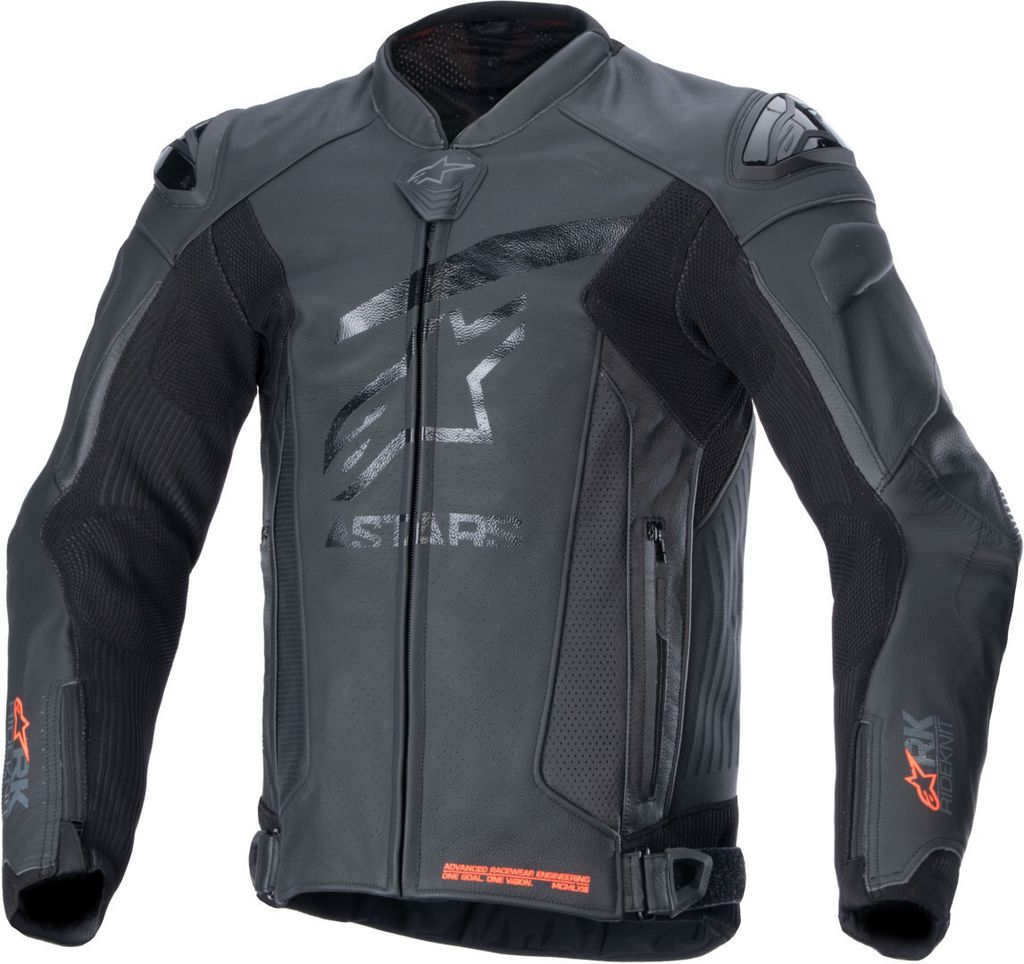 Alpinestars GP Plus R V4 Rideknit perforierte Motorrad Lederjacke, schwarz, 58