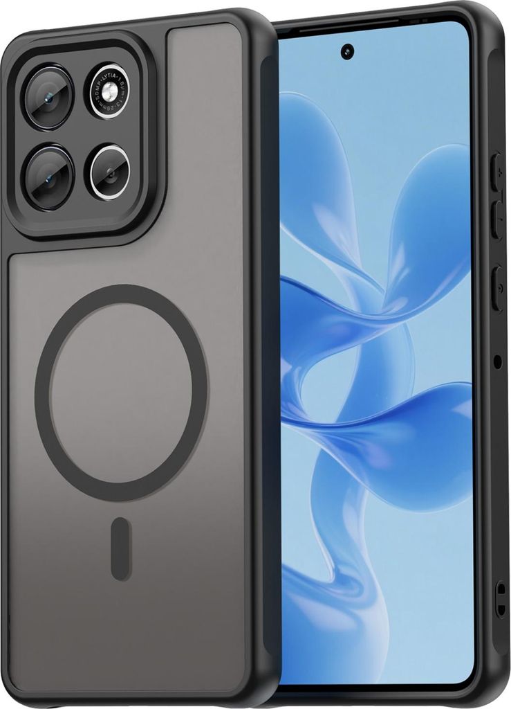 Magsafe Handyhülle für Motorola Moto G86 Matt Case Schutzhülle Kratzfest Magnet Hülle Moto G86 Schwarz