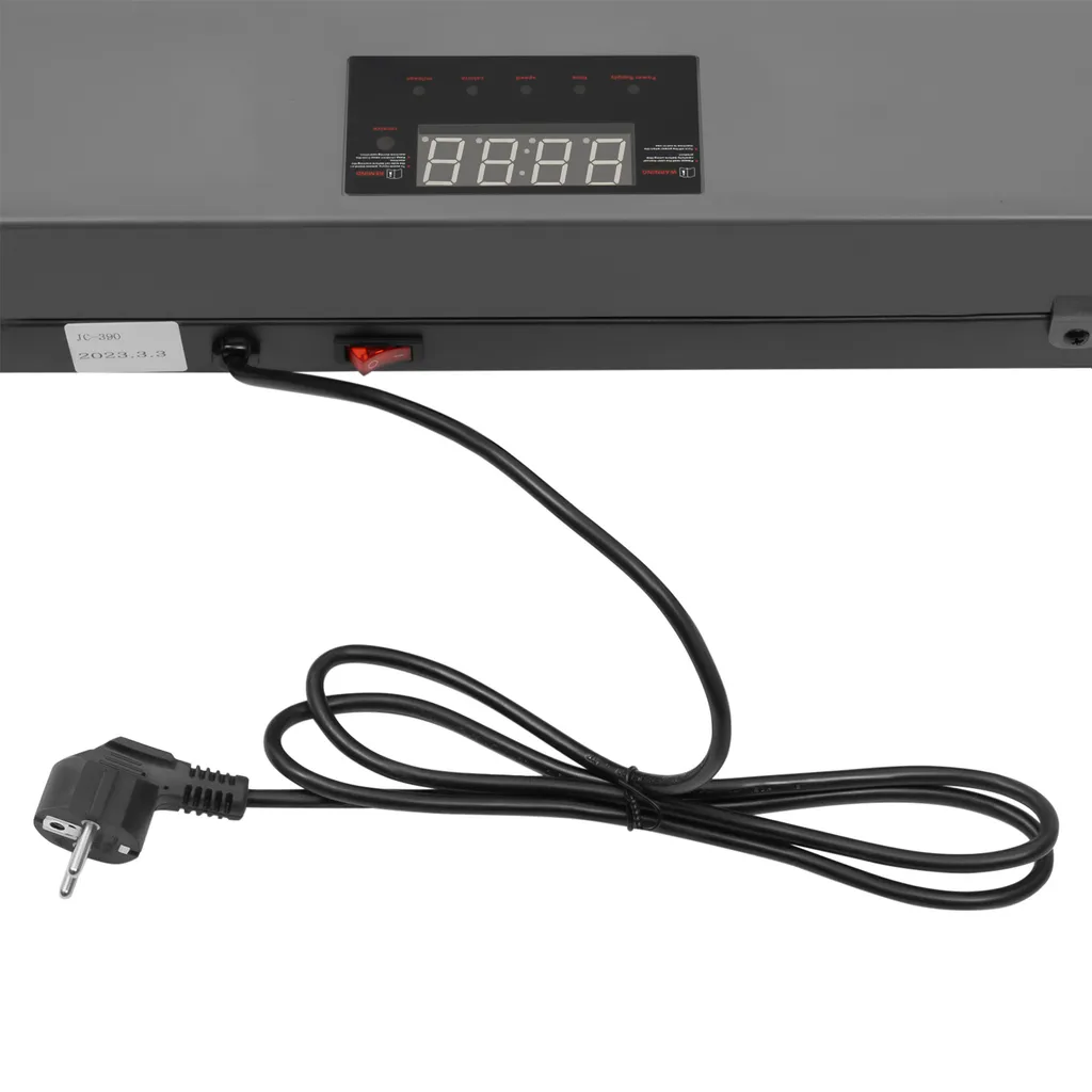 Tapis de course motorisé avec télécommande et écran LCD modèle Pro-Gris - 8