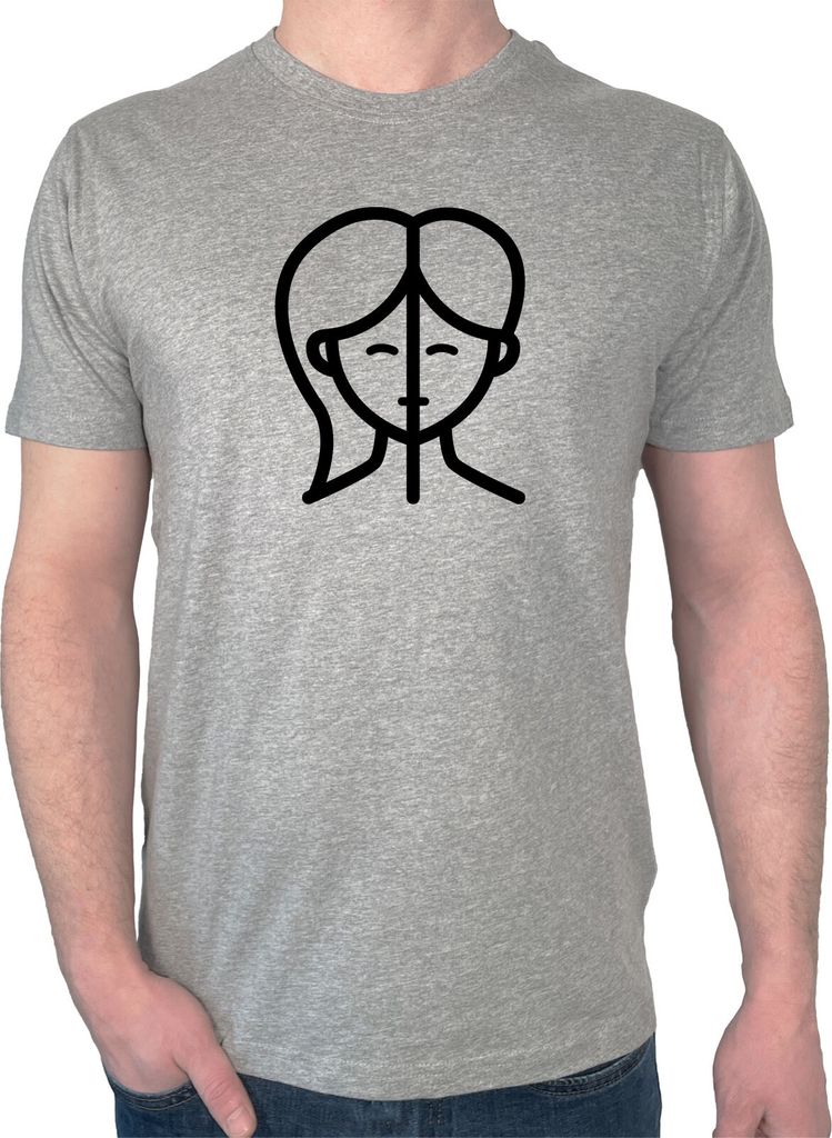 Huuraa Herren T-Shirt Zwillinge Sternzeichen Symbol 3XL Sport Grey Bio Baumwolle Fairtrade Herrenshirt Geschenkidee