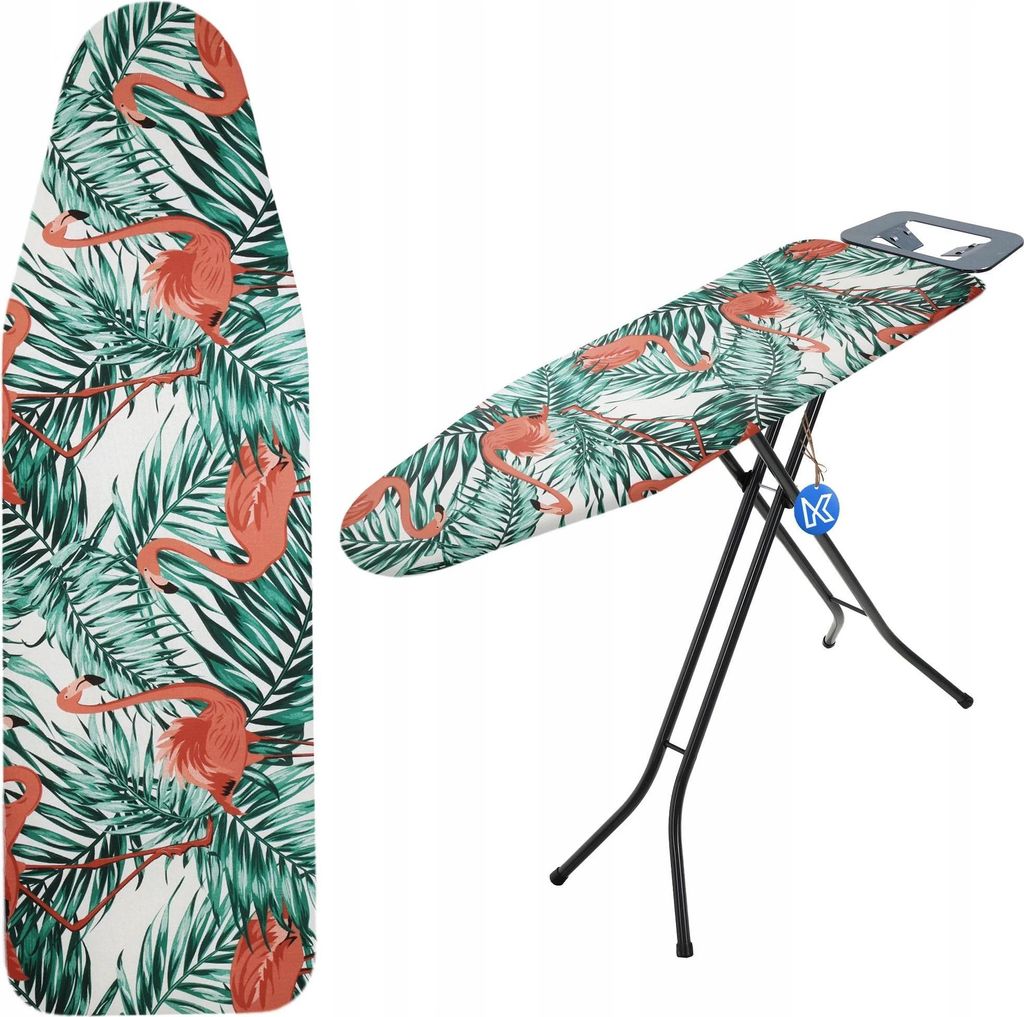 Bügelbrettbezug/Bügelbrettauflage - 132 x 48 cm - Flamingo-Motiv