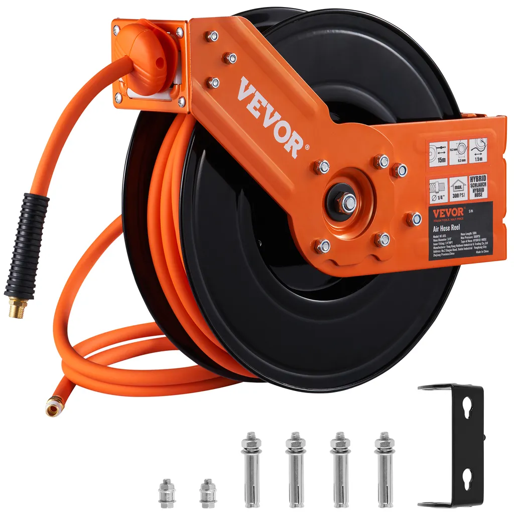 Avvolgitubo VEVOR 15,24m Aria Compressa 300PSI Casa e Garage