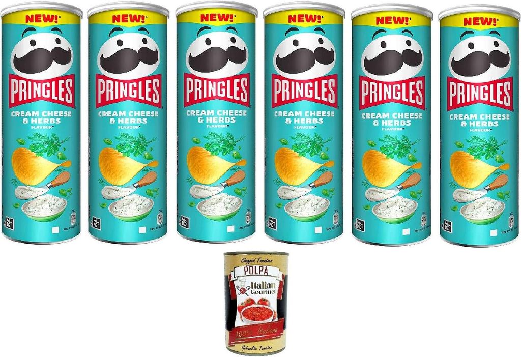 Pringles Cream Cheese & Herbs - 6x 165g + Italian Gourmet polpa 400gr