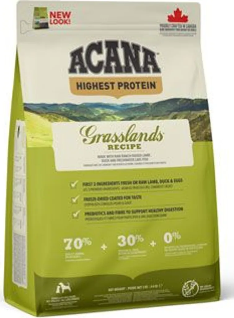 Acana Dog Grasslands 2kg NOUVEAU Fini la Digestion Difficile du Chien