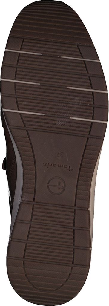 Tamaris Damen Sneaker Leder Schnürung Halbschuh 1-23764-43, Größe:41 EU, Farbe:Braun