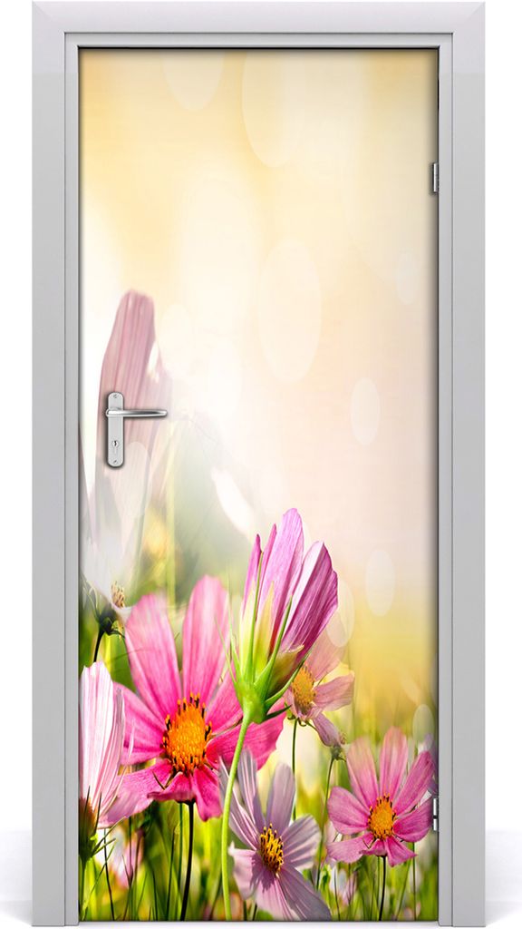 Tulup Türaufkleber 85x205 cm Dekorative Aufkleber Selbstklebend Wasserdichte Tapete Abnehmbar Schlafzimmer Wohnzimmer Wohnkultur - wilde Blumen