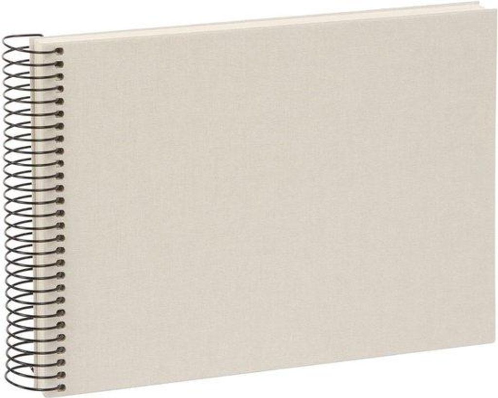 Fotobuch aus Leinen, 24 x 17 cm, 40 weiße Seiten, Schatzbuch für Fotos und Aufkleber, sandfarben