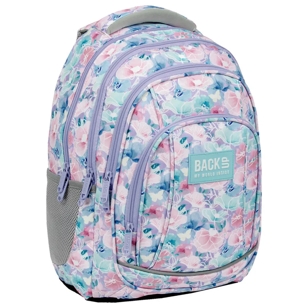 Sac à dos BackUp Spring Flowers avec dos rembourré et bretelles souples