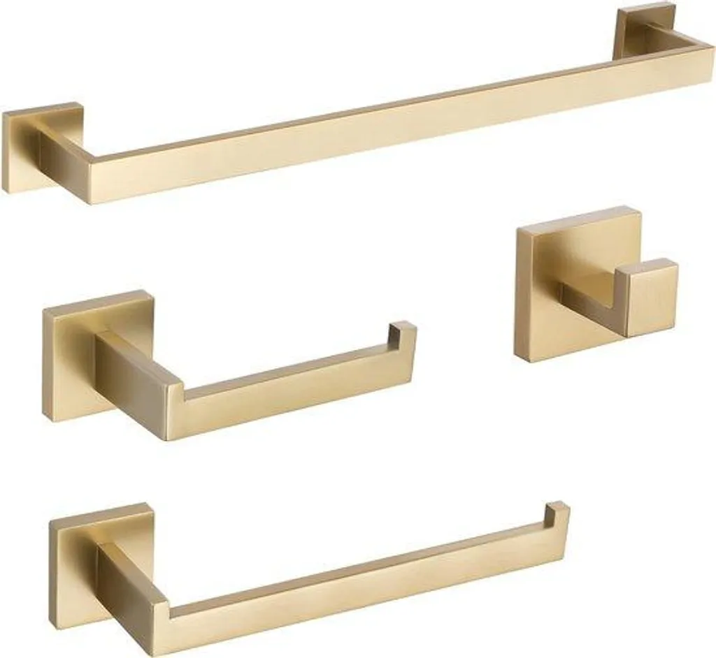 Accessoires de Bain Anti-Corrosion Or Brossé : Fini la Rouille en Inox
