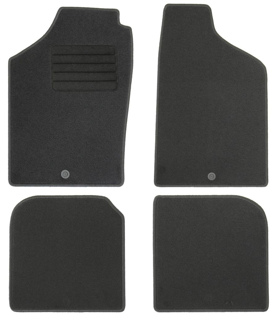 Fußmatten-Set für VW Polo 86C, 03/1986-09/1994, 4-teilig, Schwarz