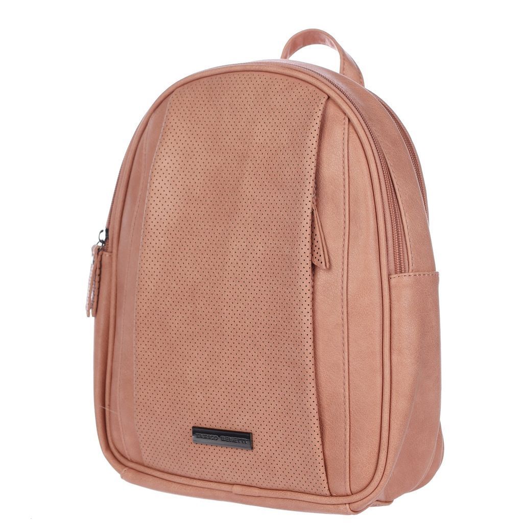 Christian Wippermann kleiner Damen Rucksack leder Optik City Bag Tasche Bag Neblig Rosa