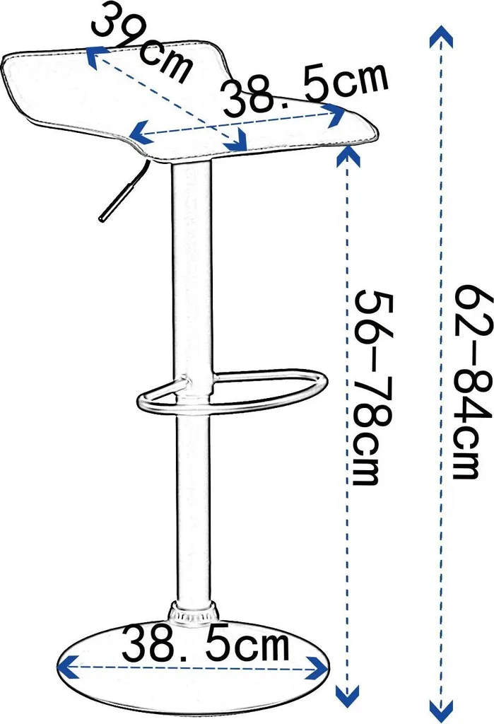 Siège de bar pour comptoir de cuisine gris lot de 2 réglable métal