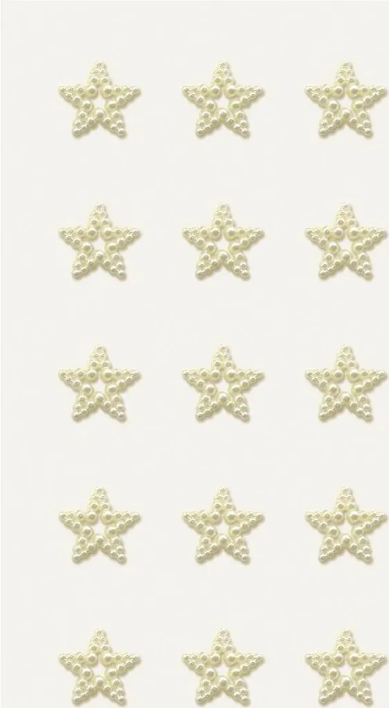 Décoration de faire-part avec perles étoiles autocollantes 10 mm blanc