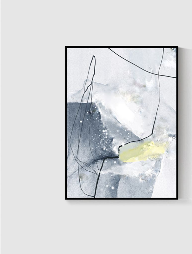 TPFLiving Kunstdruck LW-59 (OHNE RAHMEN) Poster - Leinwand - Wandbild - Hochauflösender Giclée-Druck, langlebig und hochwertig - Nordic Art - Abs...