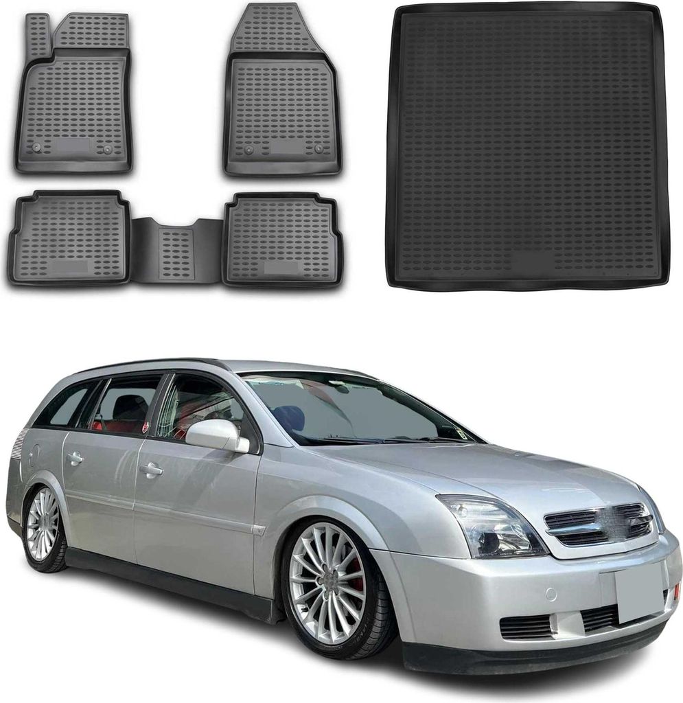 Fußmatten & Kofferraumwanne Set für Opel Vectra 2002-2008 Produktbild 