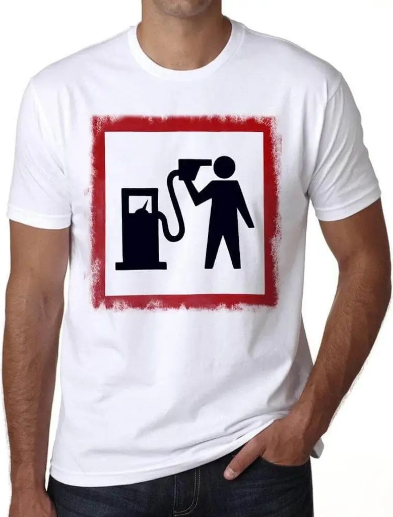 Herren Grafik T-Shirt Benzinkopf – Petrol Head – Öko-Verantwortlich Vintage Jahrgang Kurzarm Lustige Druck Geburtstag Geschenk Mann