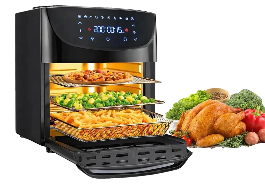 Friteuse à air chaud 18L 1800W en acier inoxydable 10-en-1 multifonction