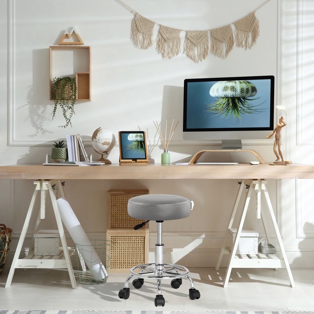 CASARIA® Hocker mit Rollen Höhenverstellbar 10 cm Produktbild 3