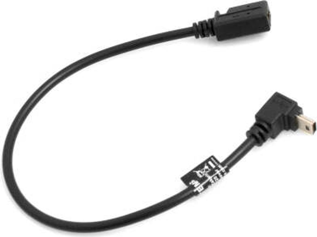 SYSTEM-S Mini USB 90° Grad aufwärts gewinkelt Winkel Kabel auf Mini USB Buchse Adapter Datenkabel Ladekabel 27 cm