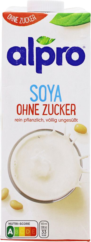 Alpro Soja Drink ohne Zucker rein pflanzlich völlig ungesüßt 1000ml