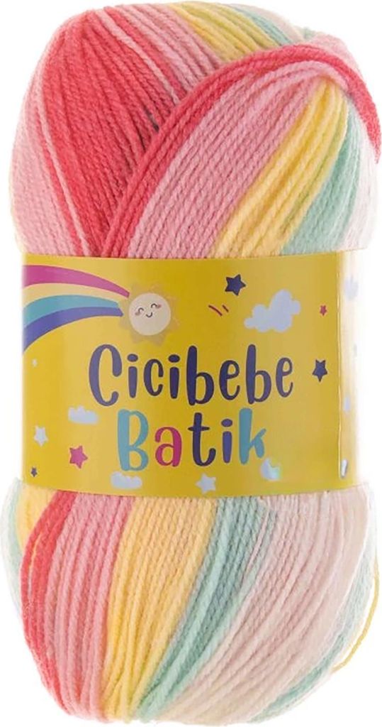 100g Farbverlaufsgarn Cicibebe Batik Strickgarn Winterwolle Häkelgarn mehrfarbig Babydream