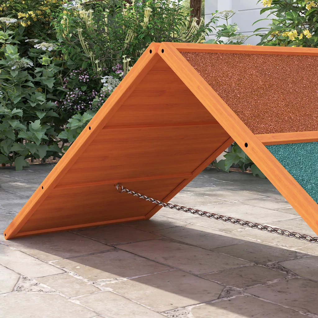 PawHut ponte di agilità per cani attrezzatura di agilità per cani con ponte pieghevole, superficie antiscivolo regolabile in altezza attrezzatura di agilità per giardino, 173 x 59 x 66 cm, arancione - 9