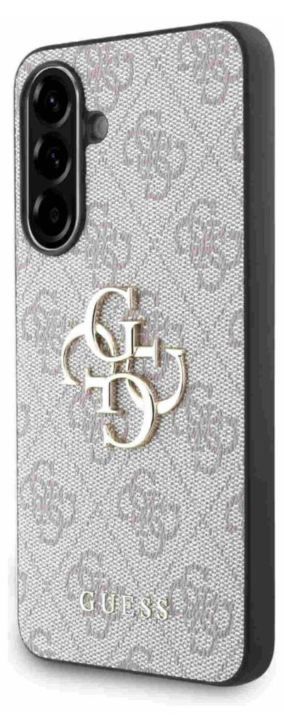 Cover Galaxy A56 Guess in ecopelle rosa con logo color oro Immagine del prodotto 