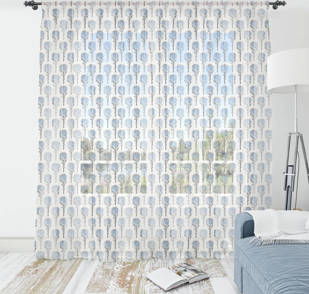 Arazzo Vintage Protea Blu Polveroso 210x274cm | Arredo Parete Luxury
