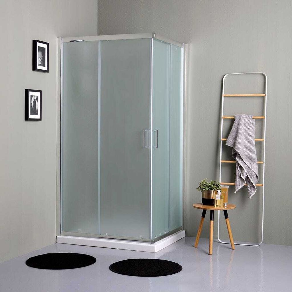 Rechteckige Duschkabine, 90x70 cm, satiniertes 6 mm Sicherheitsglas | Giada