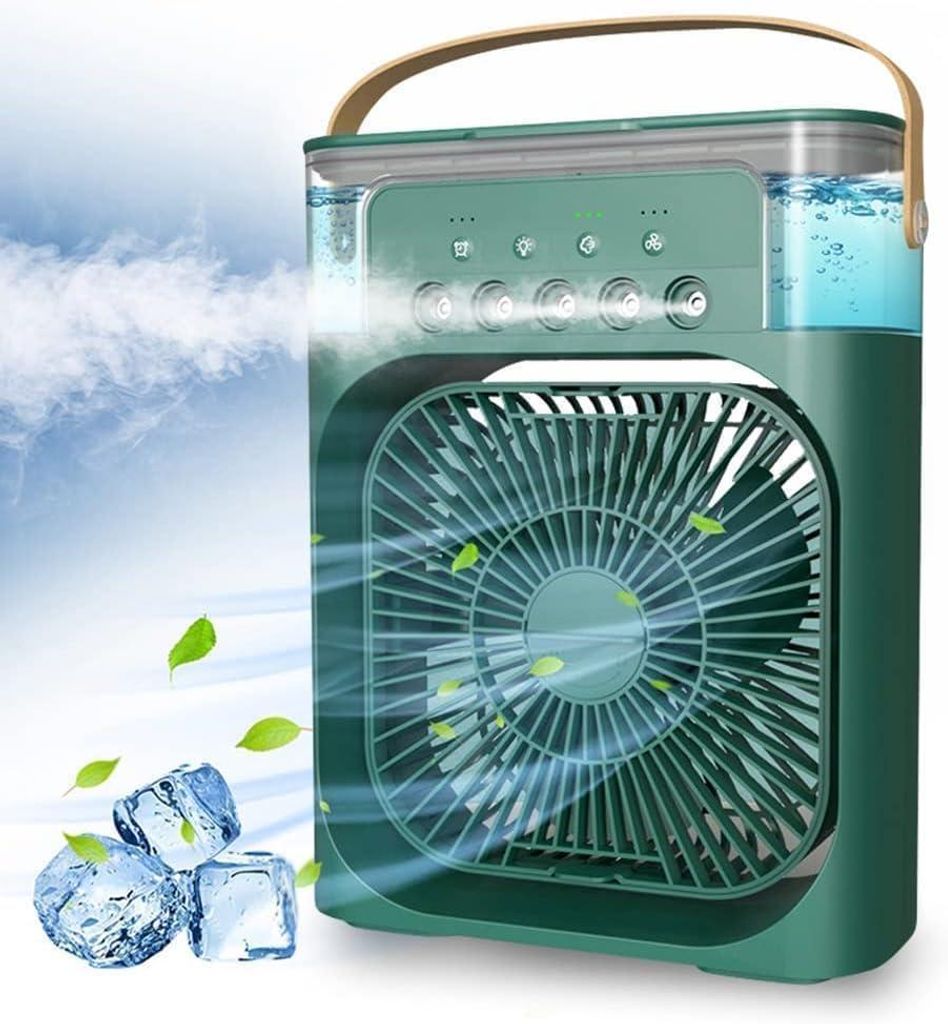 Prenosný ventilátor 4 v 1, klimatizácia (zelená) s funkciou Obrázok produktu 