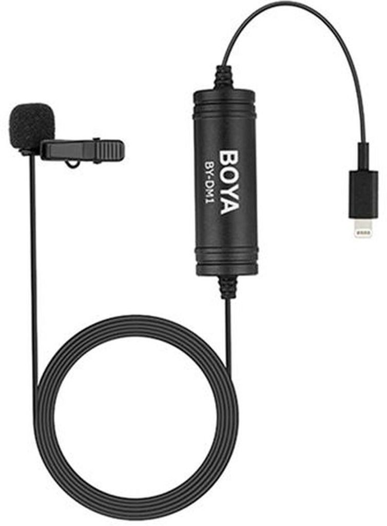 Boya BY-DM1 Lavalier-Mikrofon Lightning iPhone iPad 6m Kabel inklusive Windschutz