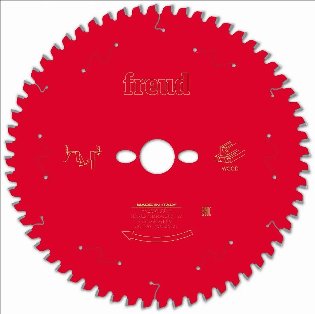 Lame scie circulaire bois coupe fine 260mm Freud Z60 - Idéal Agencement