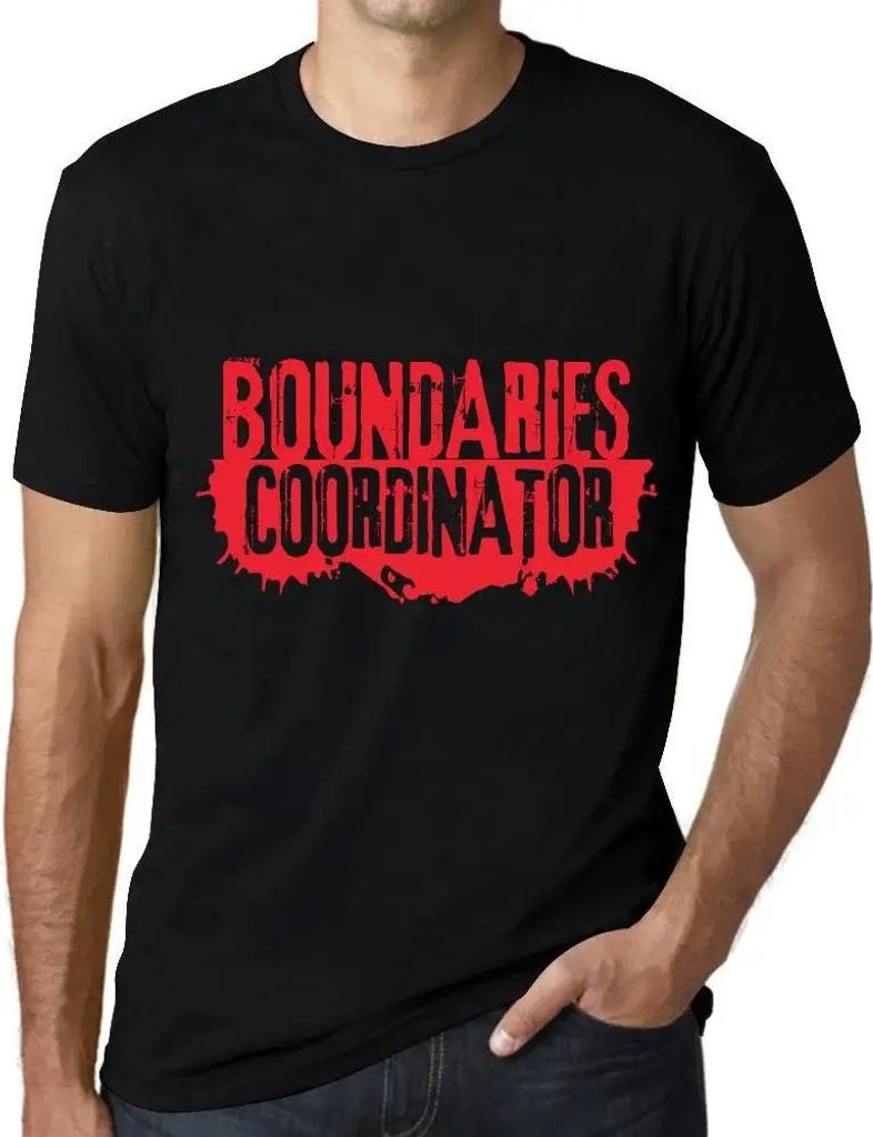 Herren Grafik T-Shirt Koordinatorin für Grenzfragen – Boundaries Coordinator – Öko-Verantwortlich Vintage Jahrgang Kurzarm Lustige Druck Gebu...