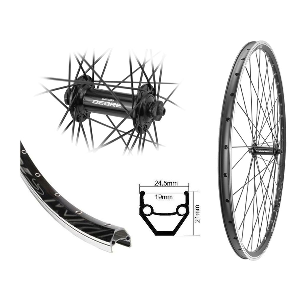 Vorderrad 28" Hohlkammer 622 Shimano Deore HB-T610 V-BRAKE Produktbild 
