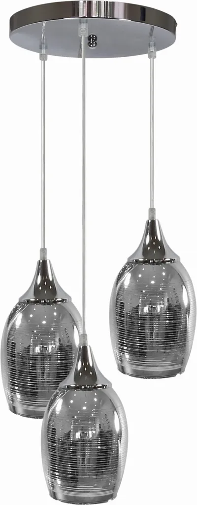 Lustre de salon Marina chic en chrome pour une ambiance lumineuse cosy