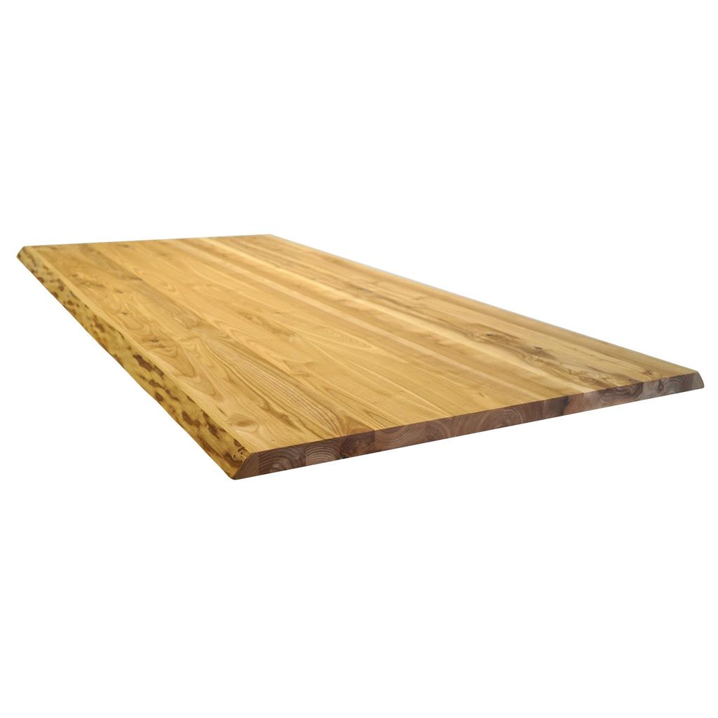 Tischplatte 160x80 cm mit Baumkante aus massiver Esche