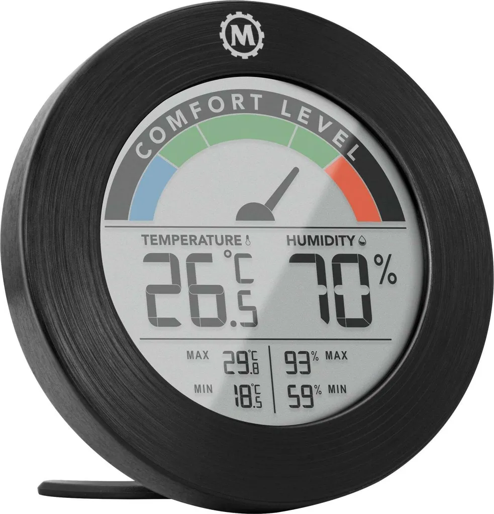 Termoigrometro Marathon Nero Alluminio BA030018BK - Design Premium