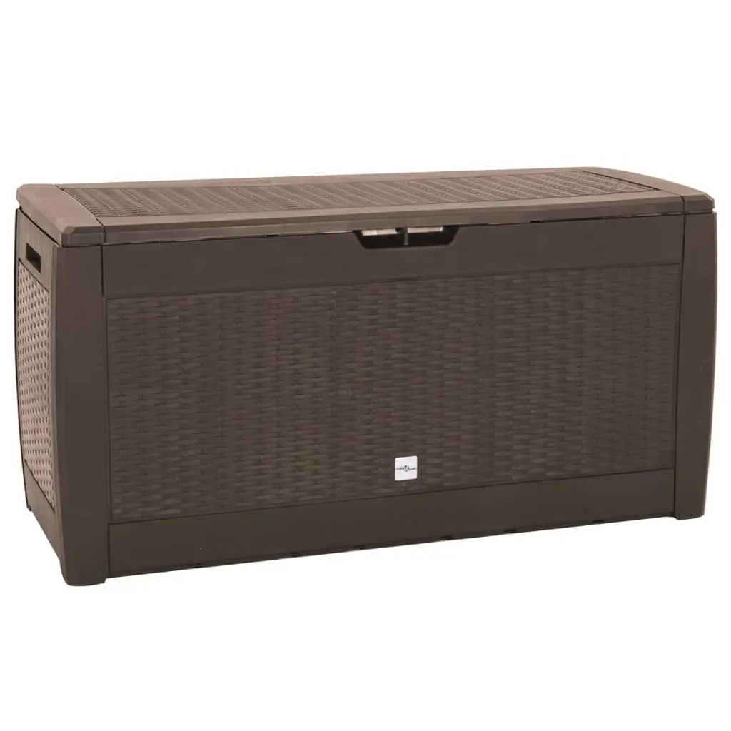 Cassapanca da Giardino Marrone 119x48x60 cm Polipropilene Living Store
