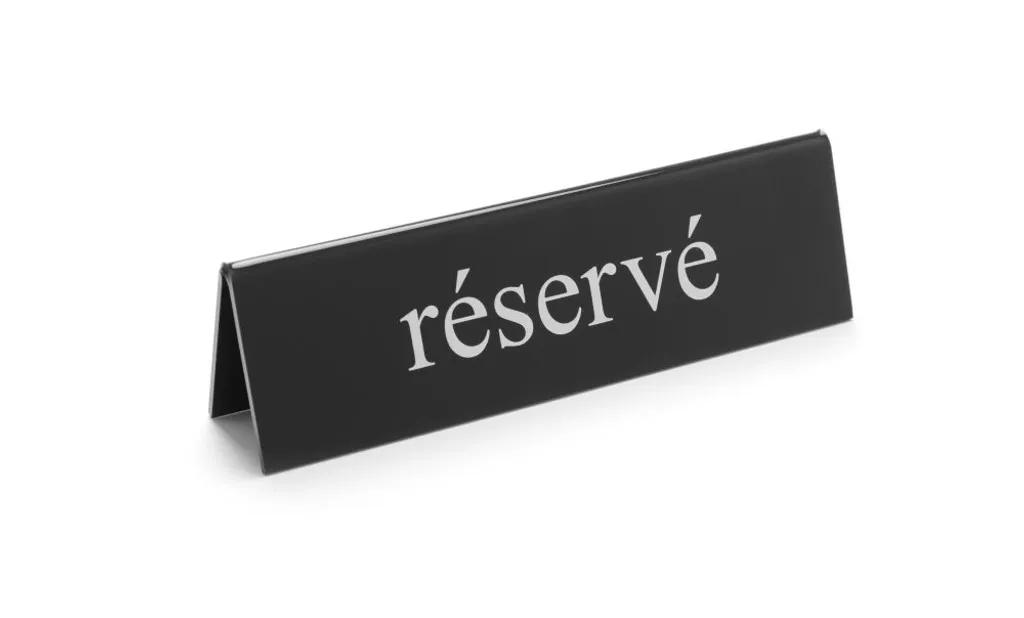 Plaque de Réservation de Table Inox Hendi 130x30mm pour Restaurants