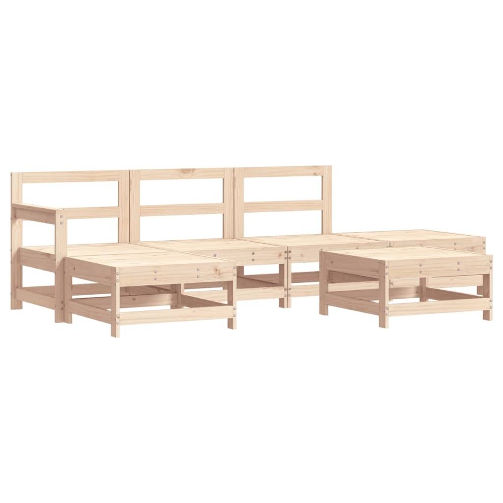 vidaXL 6-tlg. Garten-Lounge-Set Massivholz Kiefer