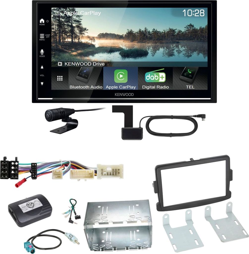 Kenwood DMX7722DABS Android Auto CarPlay Einbauset für Renault Captur Master