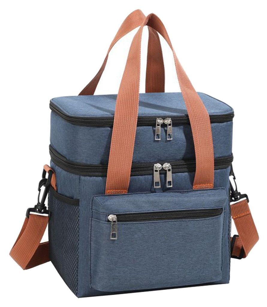 Isolierte Lunchbox für Damen und Herren, doppelwandig, auslaufsicher, mit verstellbarem Schultergurt, wasserdichte Kühltasche für Arbeit, Reisen...
