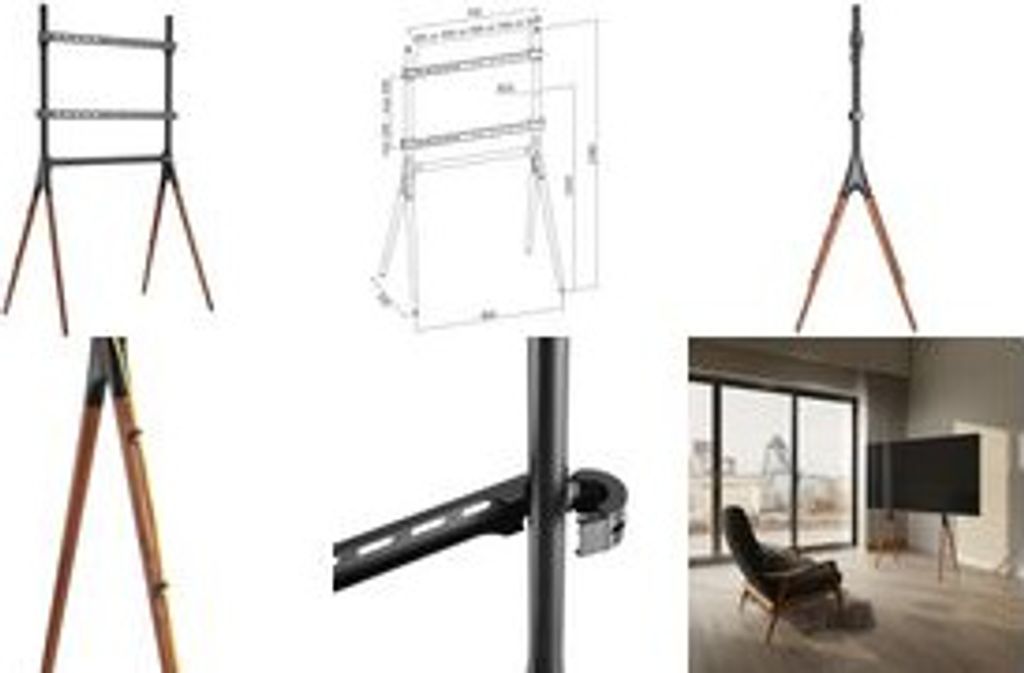 Logilink TV-Ständer, 49 70", Walnuss-Holzbeine, 40 kg max. Obrázok produktu 9