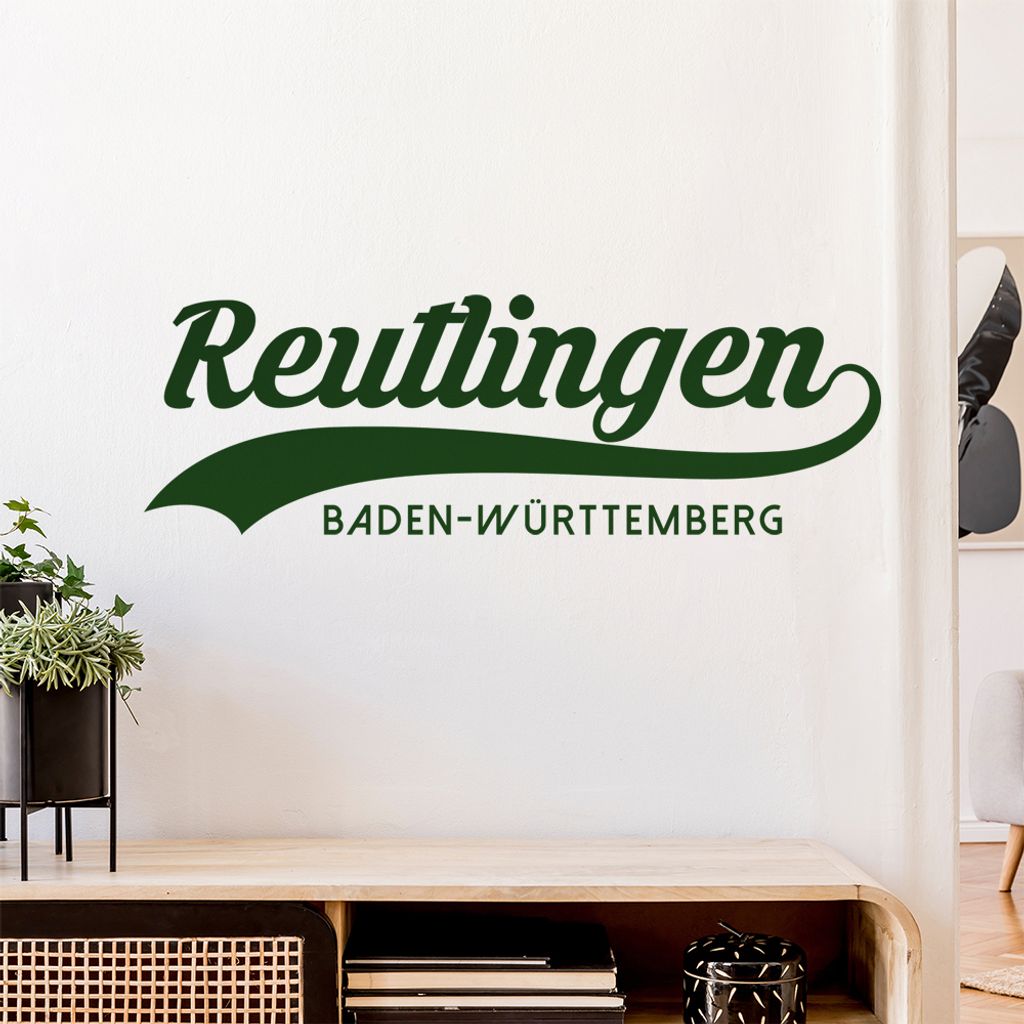 Reutlingen Baden-Württemberg Wandtattoo Wandaufkleber Wall Sticker - Dekoration, Küche, Wohnzimmer, Schlafzimmer, Badezimmer