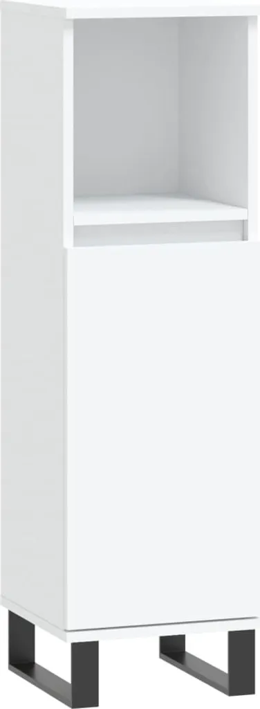 Mobiletto Bagno vidaXL Bianco 30x30x100 | Salvaspazio Economico e Smart