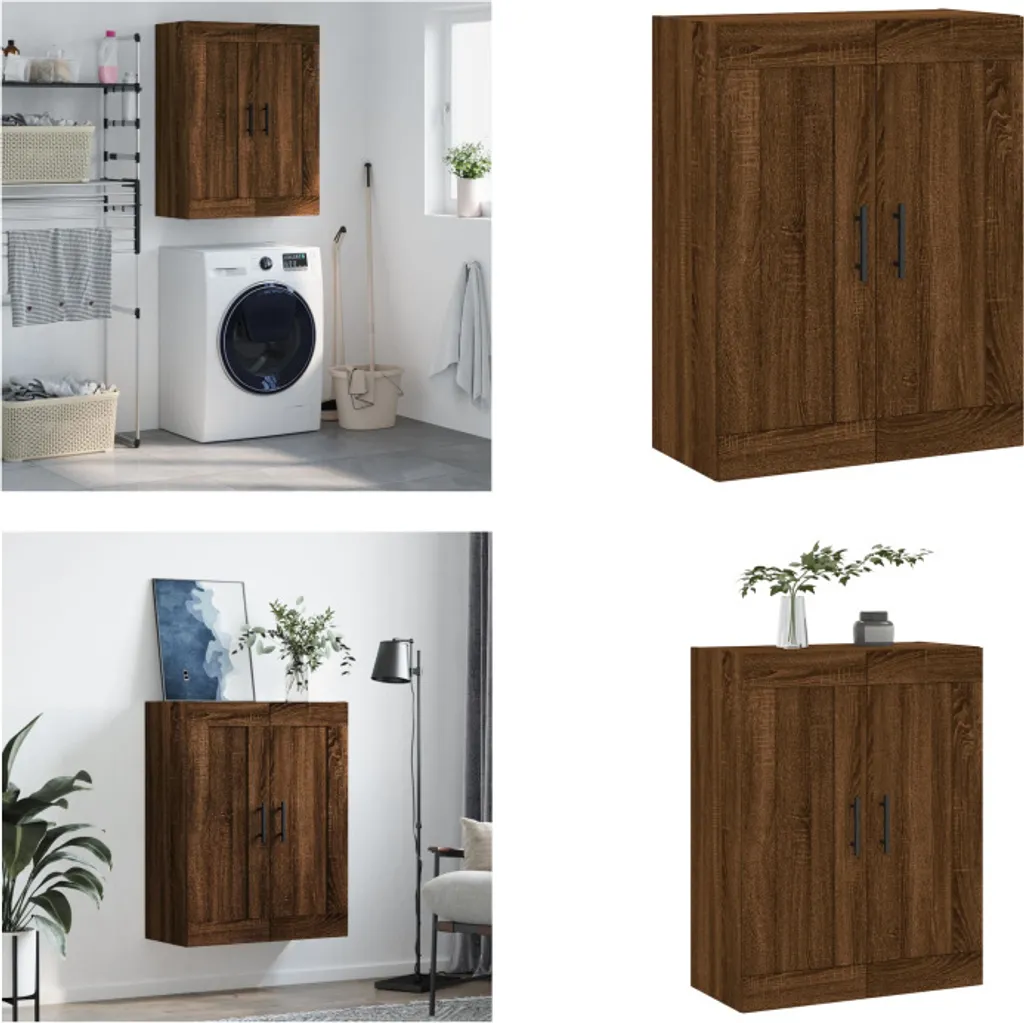 vidaXL Armadio a Muro Rovere Marrone 69,5x34x90 cm | Arredo Casa Robusto