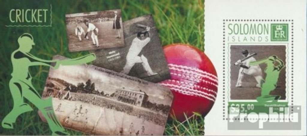 Briefmarken Salomoninseln 2014 Mi Block 357 (kompl. Ausg.) postfrisch Kricket