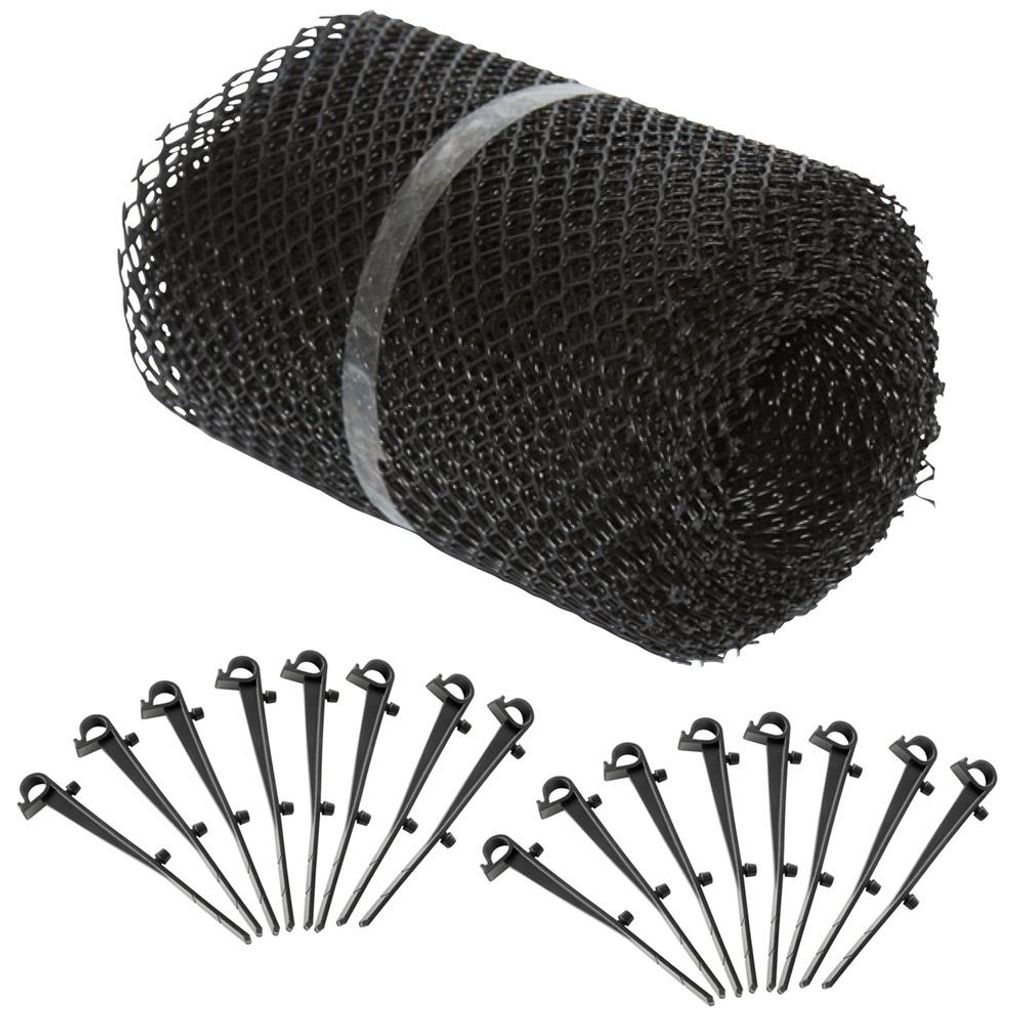 MONZANA® Dachrinnenschutz 14m inkl. 32 Befestigungsclips Produktbild 